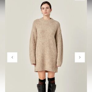 English Factory | Cozy Crewneck Long Sleeve Sweater Dress (NWT)
